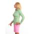 Kép 3/3 - ACE HOSSZÚ UJJÚ CÍPZÁROS NŐI GOLF PÓLÓ menta, pink chevron mintával